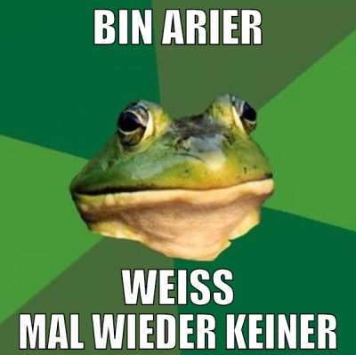 bin arier weiß mal wieder keiner