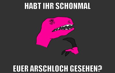 habt ihr schonmal euer arschloch gesehen?