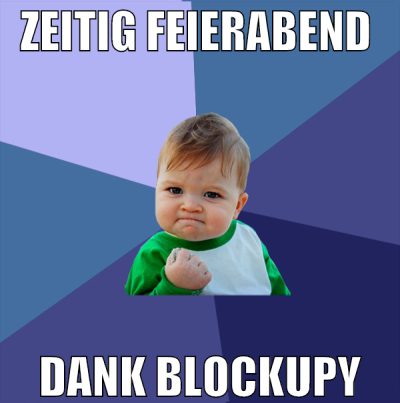 Zeitig Feierabend  dank blockupy