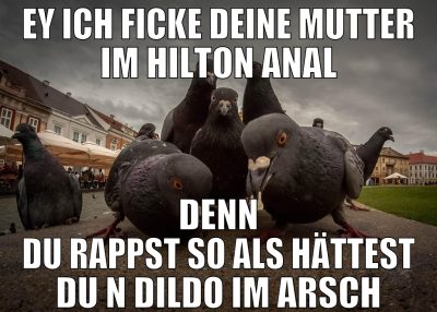 ey ich ficke deine mutter im hilton anal denn du r