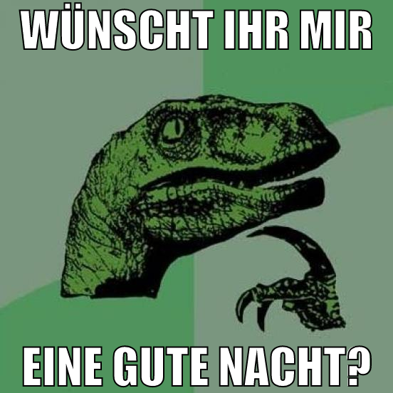 wünscht ihr mir eine gute nacht?
