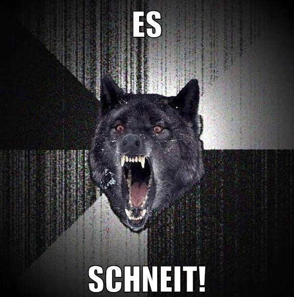 es schneit!