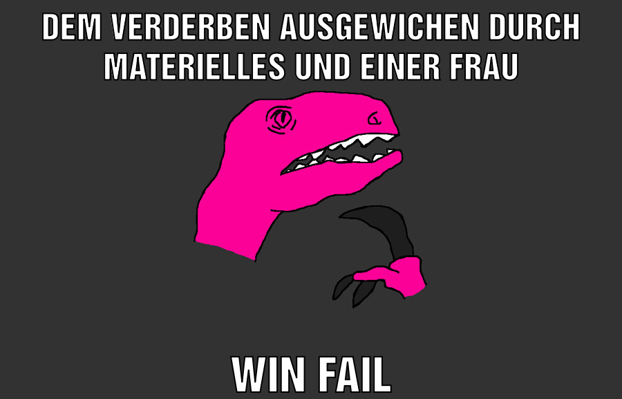 Dem verderben ausgewichen durch materielles und einer frau Win fail