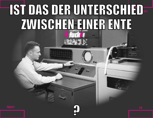ist das der unterschied zwischen einer ente ?