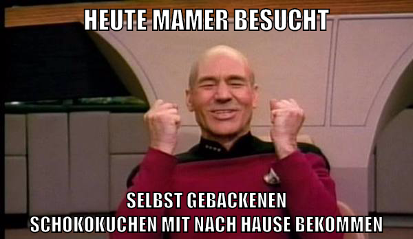 heute mamer besucht selbst gebackenen schokokuchen mit nach hause bekommen