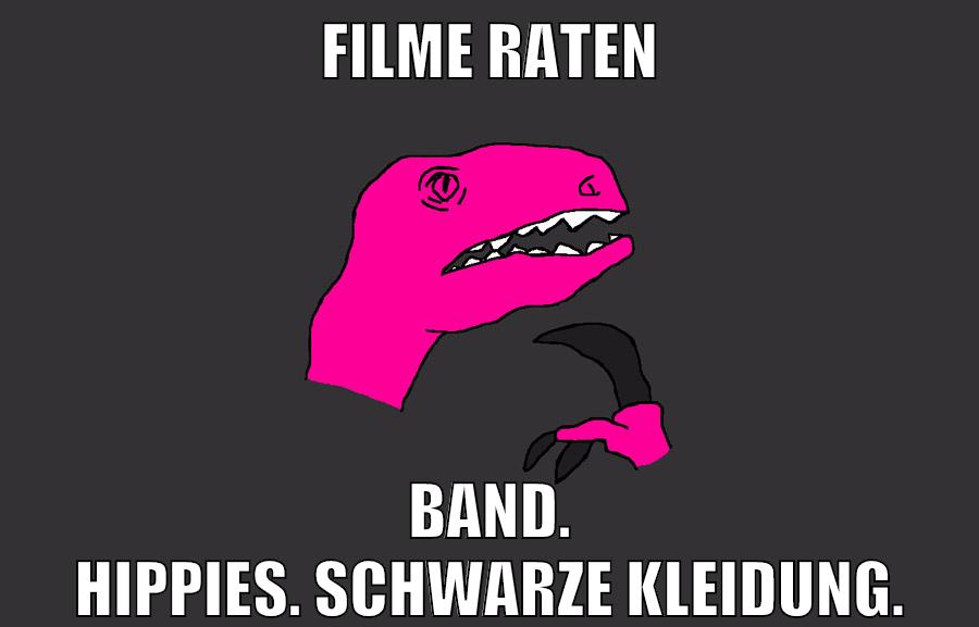 Filme raten Band. Hippies. Schwarze Kleidung.