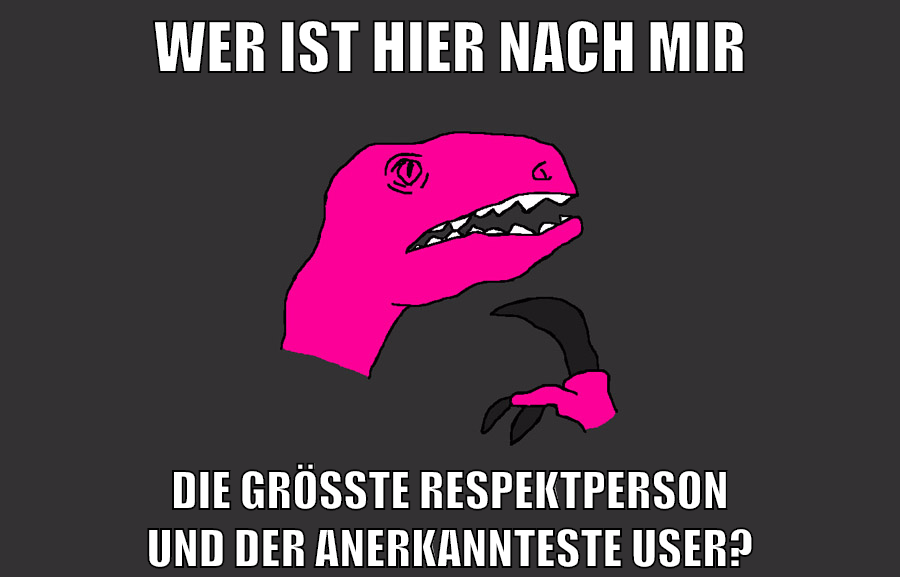 wer ist hier nach mir die größte respektperson und der anerkannteste user?
