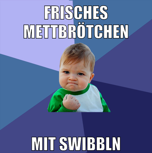 frisches mettbrötchen mit swibbln