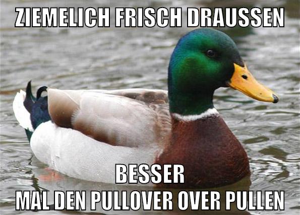 ziemelich frisch draußen besser mal den pullover over pullen