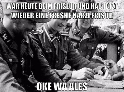 war heute beim friseur und hab jetzt wieder eine freshe narzi frisur oke wa ales