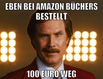 eben bei amazon büchers bestellt 100 euro weg