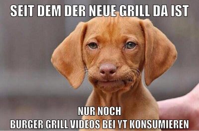 seit dem der neue grill da ist nur noch burger grill videos bei yt konsumieren