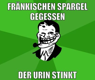fränkischen spargel gegessen der urin stinkt