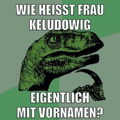 wie heißt frau keludowig eigentlich mit vornamen?