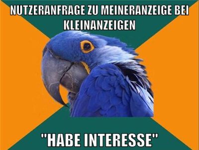 Nutzeranfrage zu meineranzeige bei kleinanzeigen "Habe interesse"