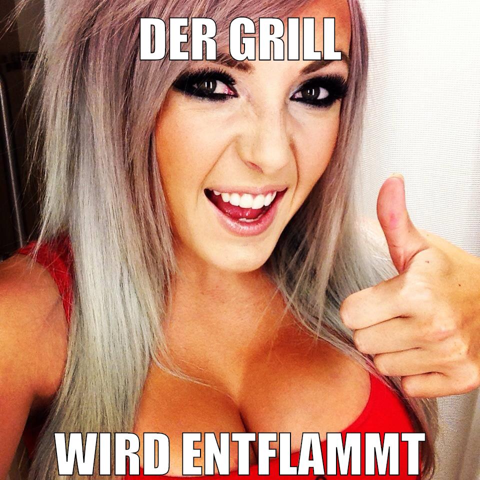 der grill wird entflammt