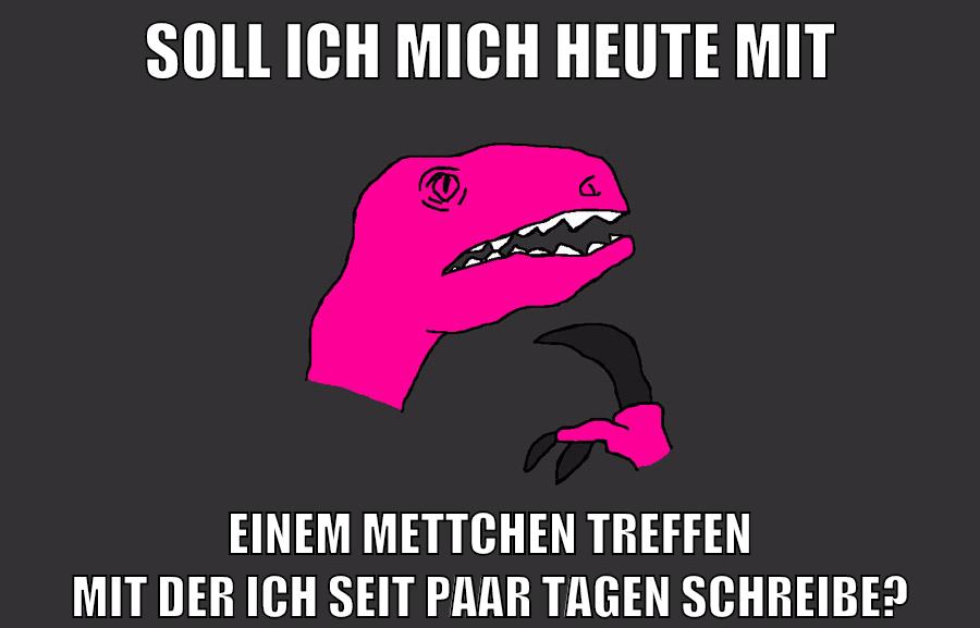 soll ich mich heute mit einem mettchen treffen mit der ich seit paar tagen schreibe?