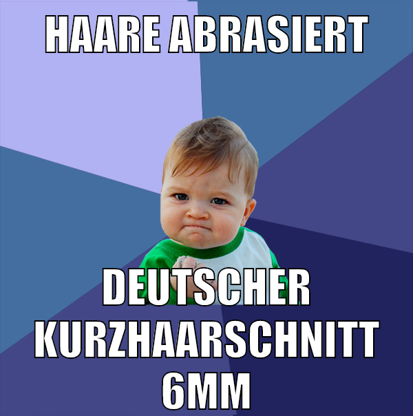 haare abrasiert deutscher kurzhaarschnitt 6mm