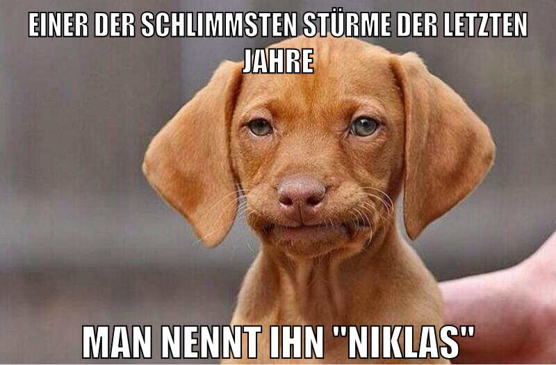 einer der schlimmsten stürme der letzten jahre man nennt ihn "Niklas"