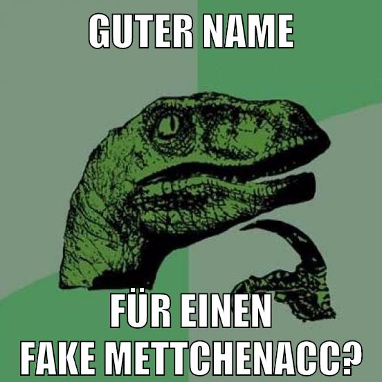 guter name für einen fake mettchenacc?