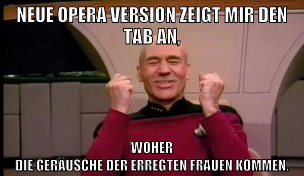 Neue Opera Version zeigt mir den Tab an, woher die Geräusche der erregten Frauen kommen.