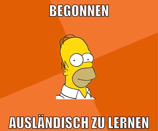 begonnen ausländisch zu lernen