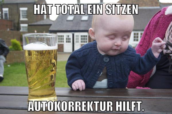 Hat total ein Sitzen Autokorrektur hilft.