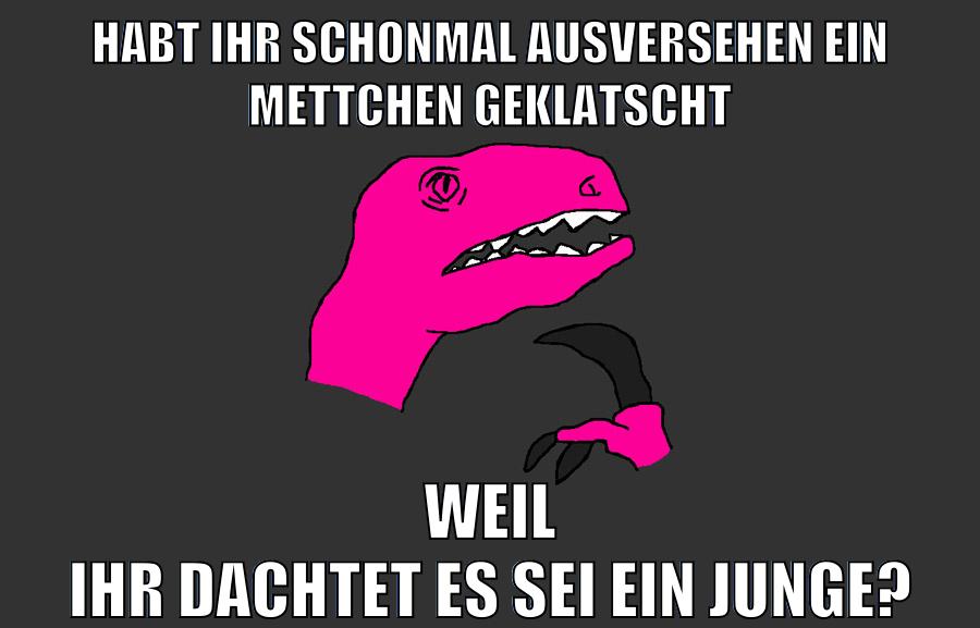 habt ihr schonmal ausversehen ein mettchen geklatscht weil ihr dachtet es sei ein junge?