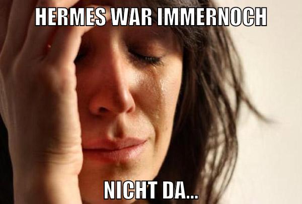 hermes war immernoch nicht da...