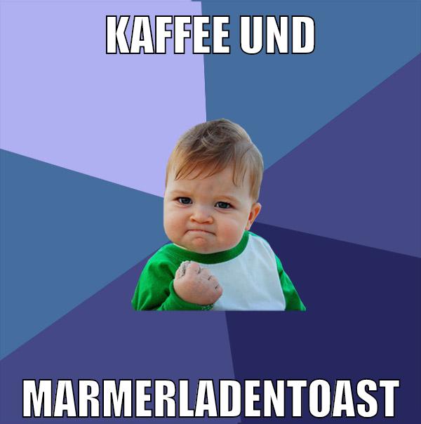 Kaffee und Marmerladentoast