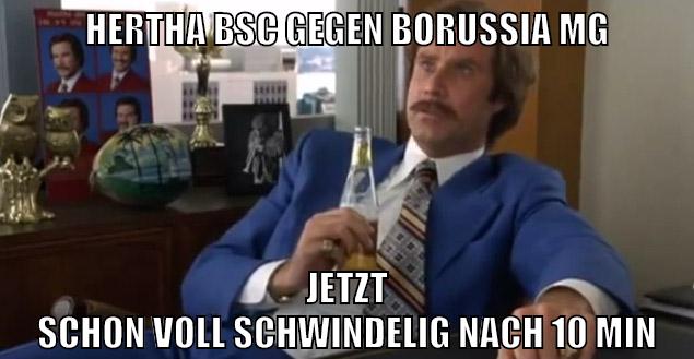 Hertha BSC gegen borussia mg jetzt schon voll schwindelig nach 10 min