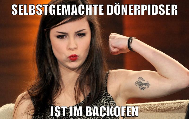 selbstgemachte dönerpidser ist im backofen