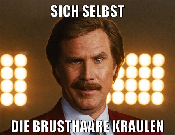 sich selbst die brusthaare kraulen