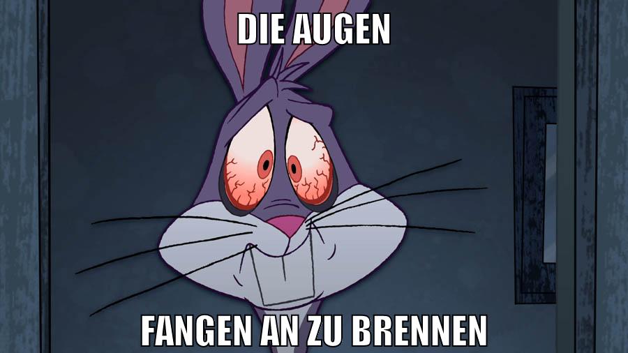 die augen fangen an zu brennen