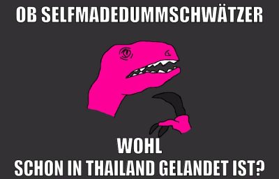 ob SelfmadeDummschwätzer wohl schon in thailand gelandet ist?