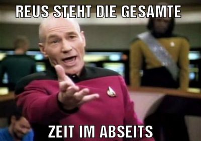 Reus steht die gesamte Zeit im Abseits
