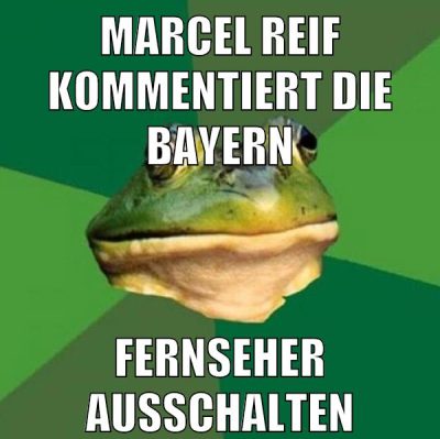 marcel reif kommentiert die bayern fernseher ausschalten