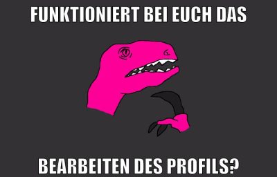 Funktioniert bei euch das Bearbeiten des Profils?