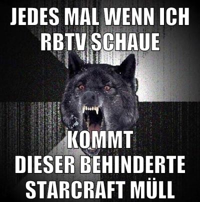 jedes mal wenn ich rbtv schaue kommt dieser behinderte starcraft müll
