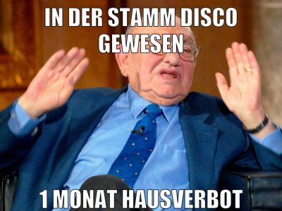 in der stamm disco gewesen 1 monat hausverbot