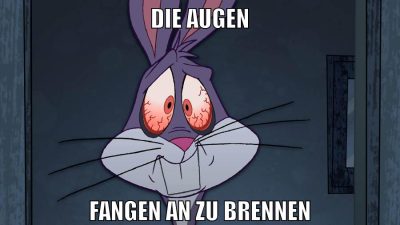 die augen fangen an zu brennen