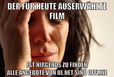 der für heute auserwählte film ist nirgends zu finden alle angebote von ul.net sind offline
