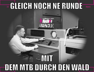 gleich noch ne runde mit dem mtb durch den wald