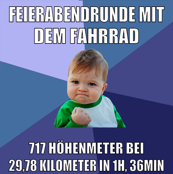 feierabendrunde mit dem fahrrad 717 höhenmeter bei 29,78 kilometer in 1h, 36min
