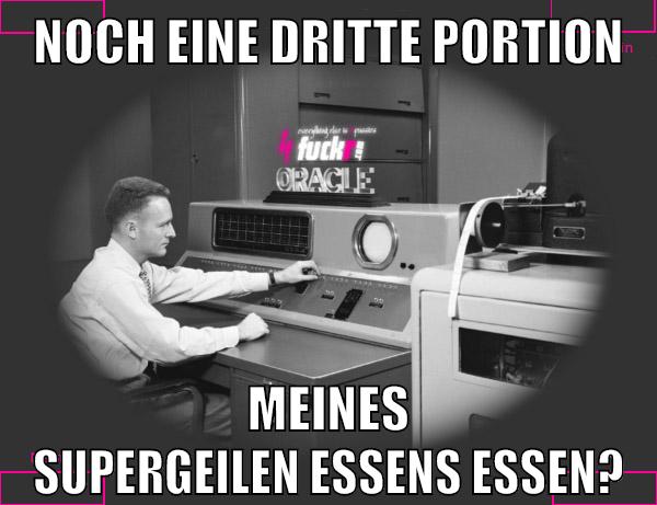 noch eine dritte portion meines supergeilen essens essen?