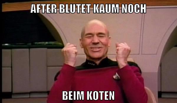after blutet kaum noch beim koten