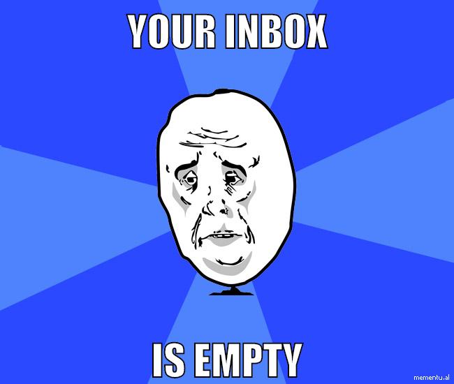 your inbox is empty