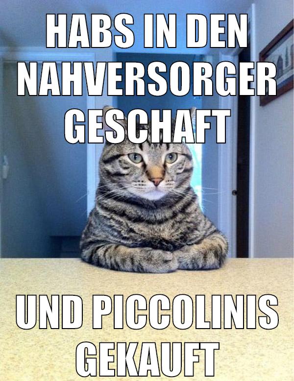 habs in den nahversorger geschaft und piccolinis gekauft