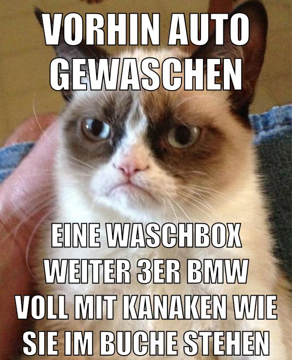 vorhin auto gewaschen eine waschbox weiter 3er bmw voll mit kanaken wie sie im buche stehen
