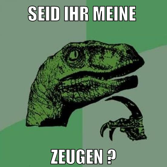 Seid ihr meine Zeugen ?